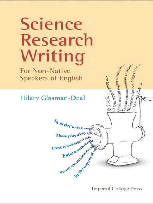 Cover image for Science Research Writing For Non-native Speakers of English